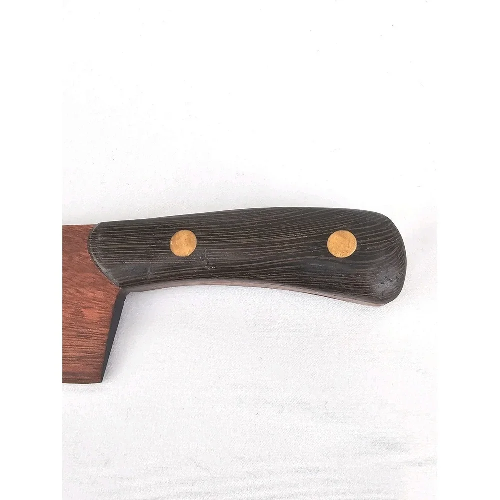 Exotic African Red Wood Handmade Fixed Blade Knife Handcrafted Curved Palm Swell